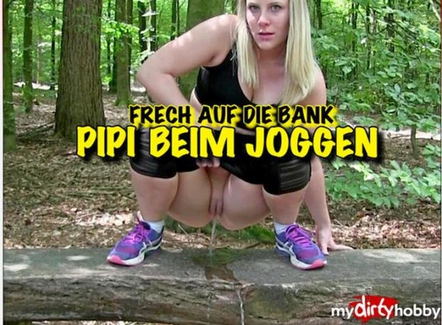 Lara in Video - Pee While Jogging - Naughty Pissed On The Bench 2023 [Spit In Mouth, Denim | HD] (Mp4/1000 MB)